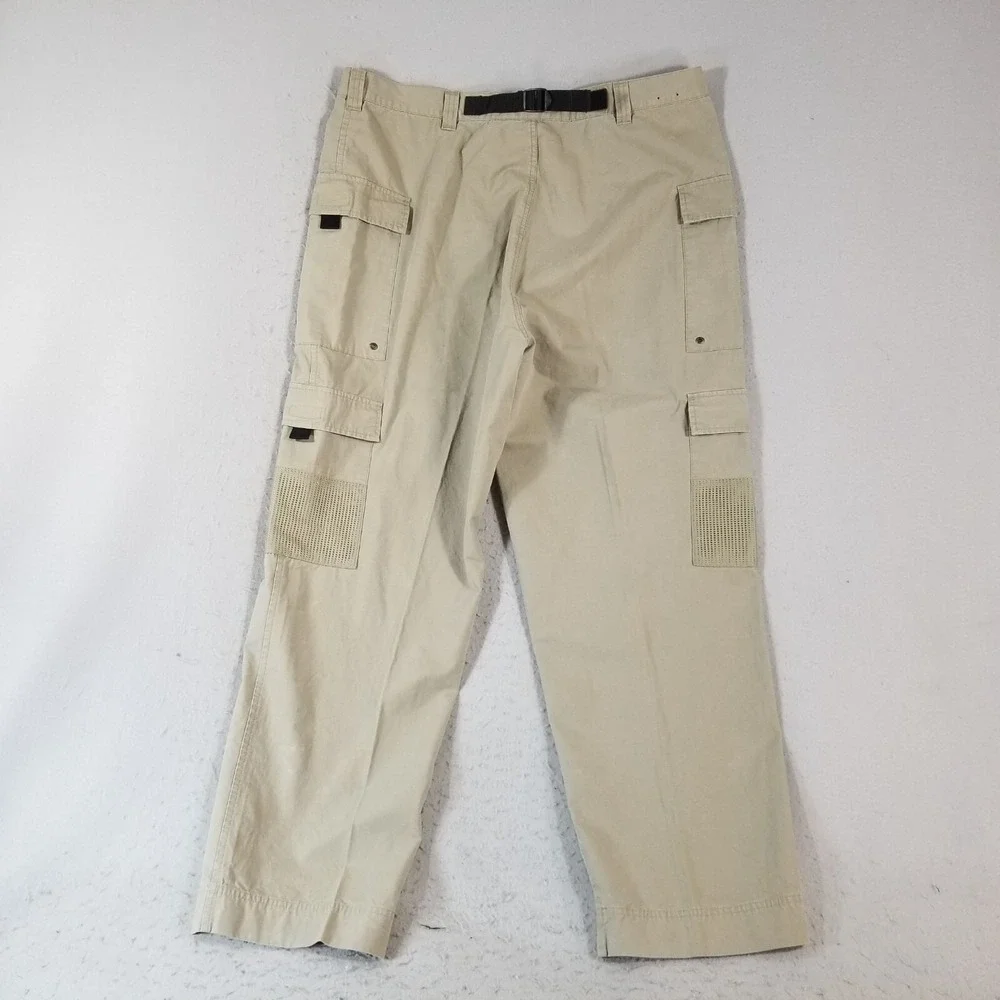 Timberland cargo hiking pants men's 40 x 32 khaki green lightweight cotton